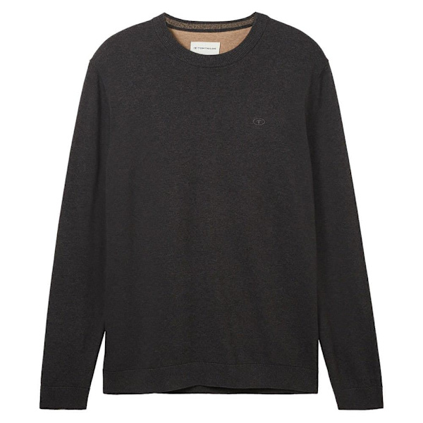 Tom Tailor Besætning Hals Sweater 1038426 Basic Knit Grå M Mand