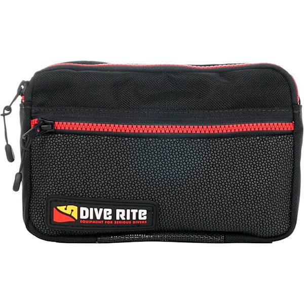 Dive Rite Pocket Bellow Horizontal 2 Zip Dc Punainen,Musta