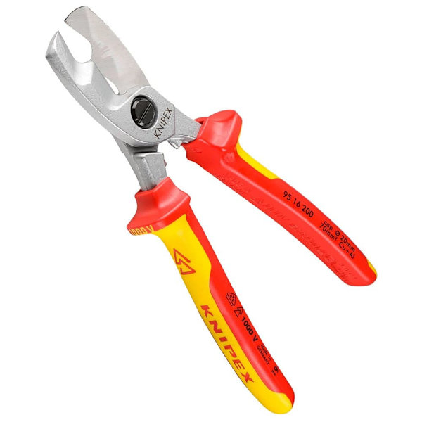 Knipex 200 Mm Kabelsaks Rød,Søvfarvet
