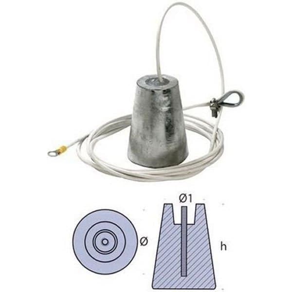 Tecnoseal Suspenderet Anode Søvfarvet 80 mm