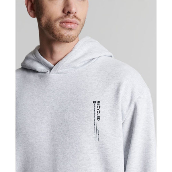 Superdry Hættetrøje Studios Rcycl Micro Side Grå S-M Mand