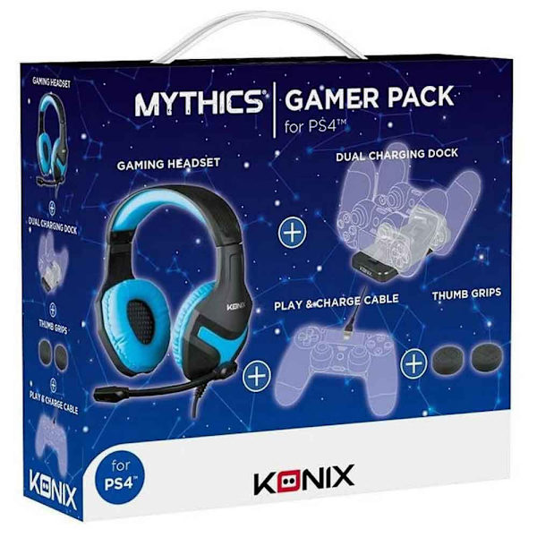 Konix Ps 4 Gamer Gamer Pakke Sort