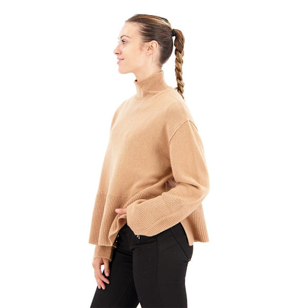 Salsa Jeans Turtle Neck Sweater 21007133 Beige M Kvinde
