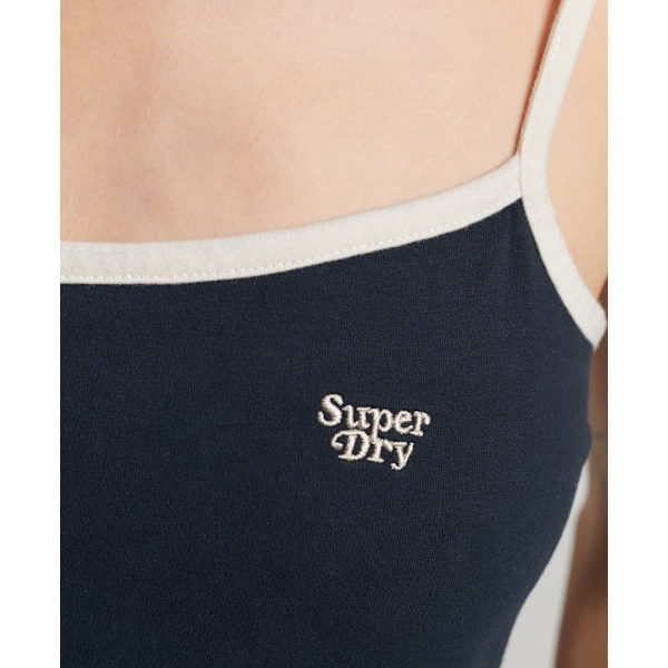 Superdry Klänning Vintage Jersey Cami Blå M Kvinna