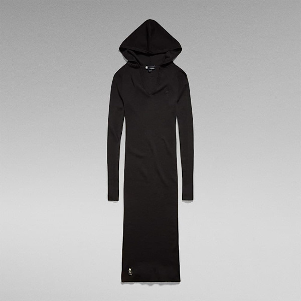 G-star Langærmet Lang Kjole D23929-b692 Sort XL Kvinde