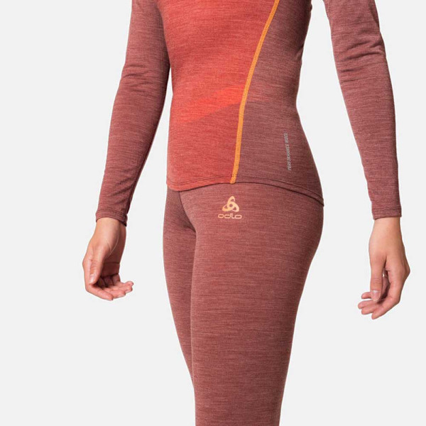Odlo Langærmet Basislag Natural Performance Orange M Kvinde