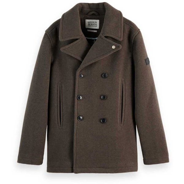 Scotch & Soda Wool Blend Peacoat Jacka  XL Man