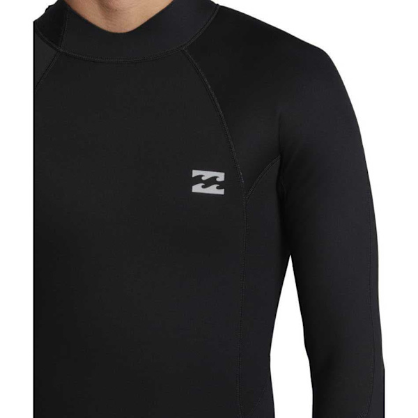 Billabong Långärmad Neoprenkostym Med Dragkedja Baktill Foil 3/2 Mm Svart M