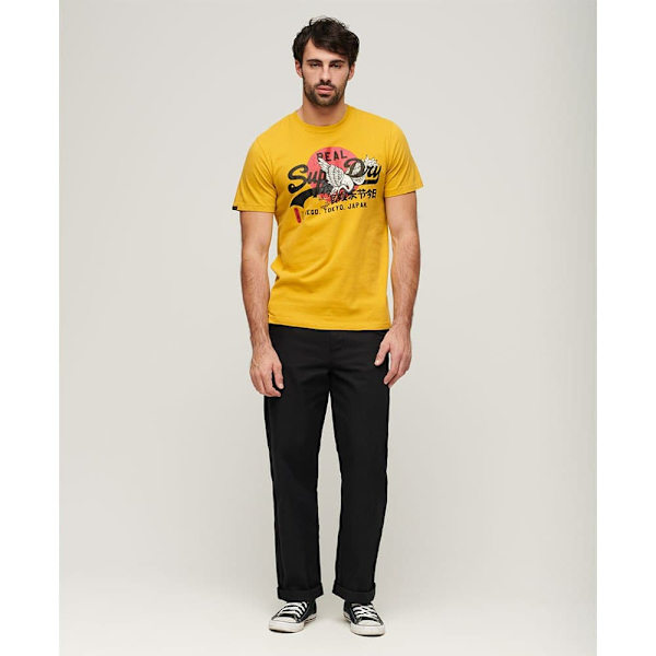 Superdry Tokyo Vl Graphic T-shirt Med Korta ärmar Gul 2XL Man