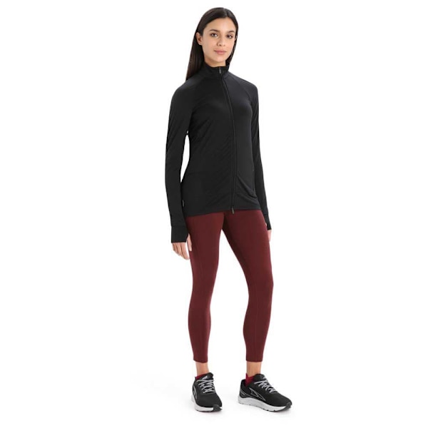 Icebreaker Sweatshirt Zone Knit Zip Sort S Kvinde