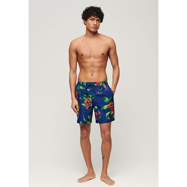 Superdry Hawaiian Print 17´´ Badbyxor Blå L Man