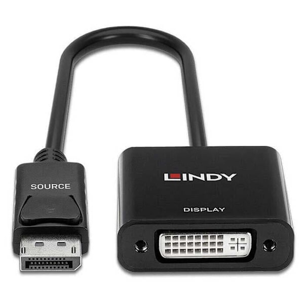 Lindy Iec 1 M Displayport Till Dvi-adapter Silver