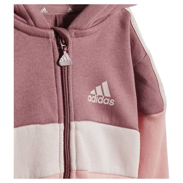 Adidas Tiberio 3 Stripes Colorblock Fleece Träningsdräkt Rosa 0-3 Months Pojke