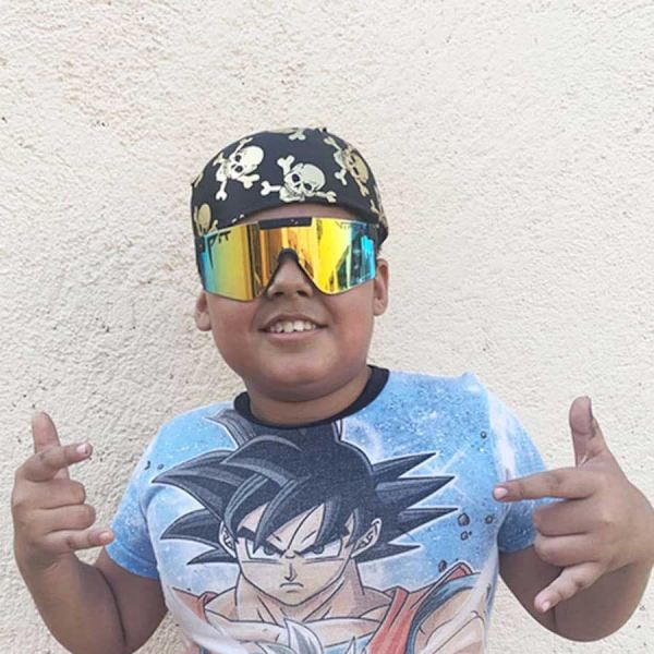 Pit Viper Polarisoidut Aurinkolasit Monster Bull Kultainen Polarized Orange Revo Mirror/CAT4 Mies