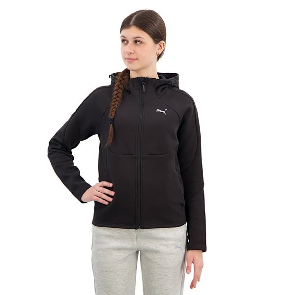 Puma Evostripe Sweatshirt Med Lynlås Sort S Kvinde