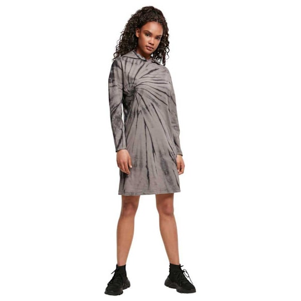 Urban Classics Langærmet Kort Kjole Oversized Tie Dye Grå S Kvinde