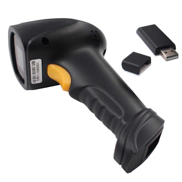 Globbaltec Stregkodescanner 1d Fast Speed Wireless 2.4g Sort