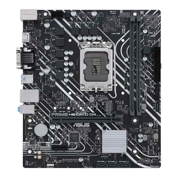 Asus Bundkort Prime H610m-d D4 Sort