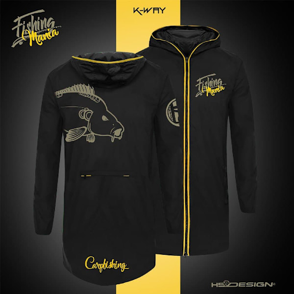 Hotspot Design Regnjakke K-way Carpfishing Mania Sort L Mand