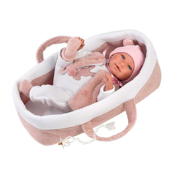 Llorens Linida Med Rosa Soft Tact Keps Llorona Mimi 40 Centimeter Docka Rosa