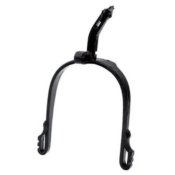 Roldan Country Black Oxide Coated Long Neck Inward Curve Flat Rowel Spurs Silver