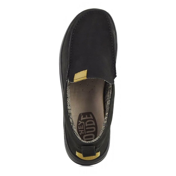 Hey Dude Wally Grip Moc Craft Leather Sko Sort EU 43 Mand