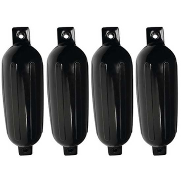 Seachoice Twin Eye Fender Sort 21 cm x 68 cm
