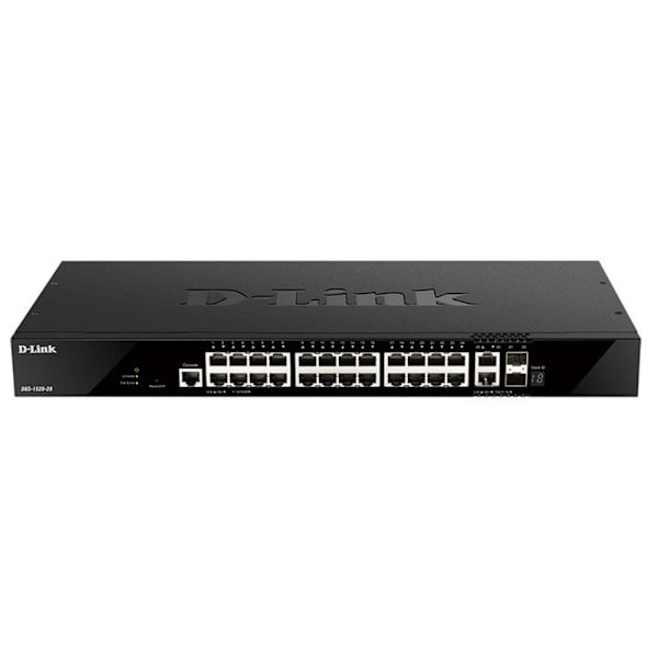 D-link Switch Smart 24 Port Gigabit + 2 10ge Sort Sort