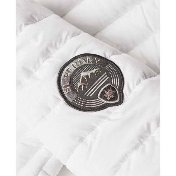 Superdry Pufferjacka Fuji Mid Length Vit 2XS Kvinna