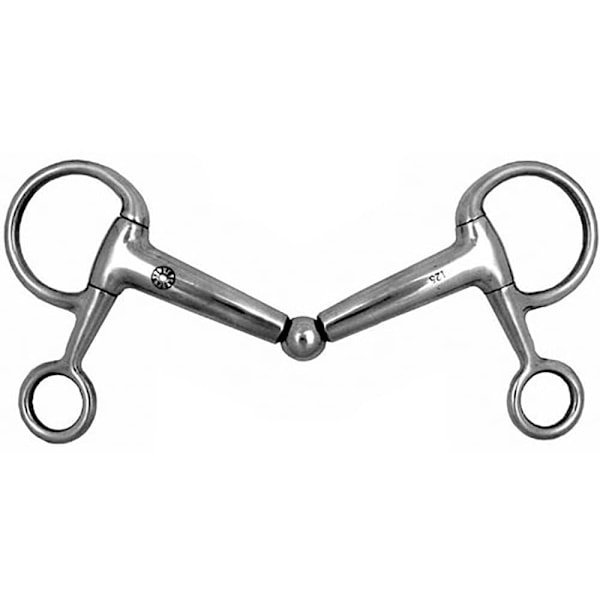 Ky Rotary Bit Ledd Snaffle Baucher Silver 14.5 cm