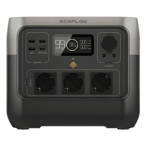 Ecoflow Kannettava Voimala River 2 Pro Hopeinen