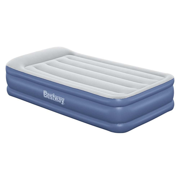 Bestway Forstærket Indbygget Pumpe Enkelt Luftseng Tritech Twin Hvid 191x97x46cm