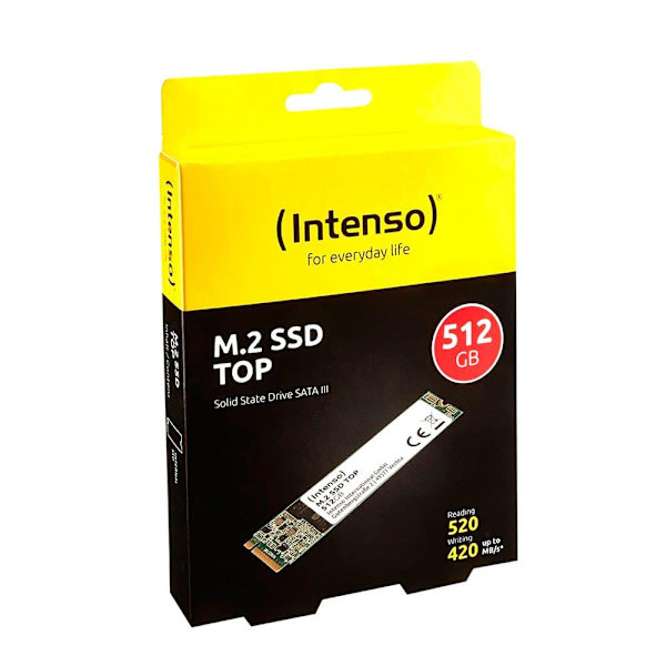 Intenso Kovalevy M.2 Ssd Top Sata 3 512gb Valkoinen