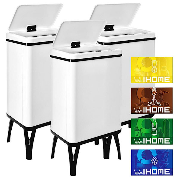 Wellhome Smarta Soptunnor 40l 3 Enheter
