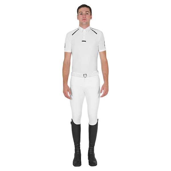 Equestro Buttons Kortärmad Polotröja Vit XL