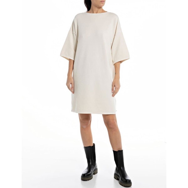 Replay Kjole Dk3565.000.g23372 Beige M Kvinde