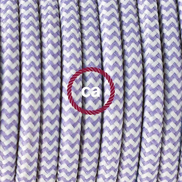 Creative Cables Rz07 Zigzag 1 M Hængende Lampe Pendel Lilla