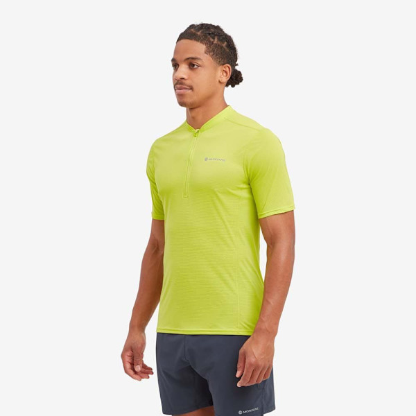 Montane Dart Nano Halv Lynlås Kortærmet T-shirt Gul L Mand