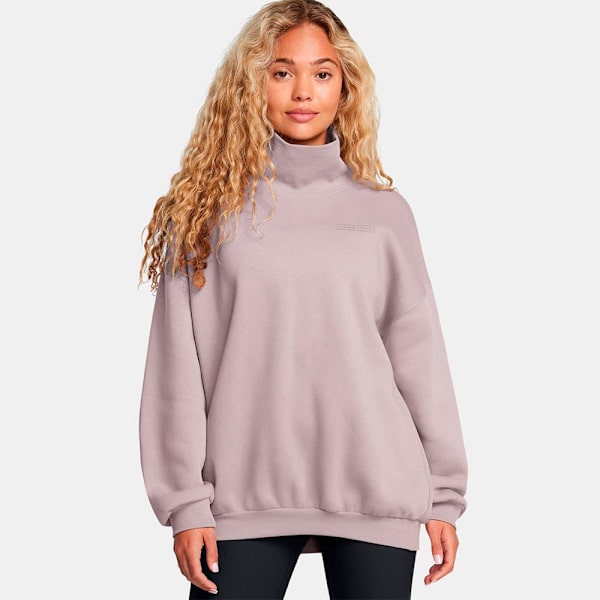 Under Armour Icon Fleece Oversized Mock Crew Sweatshirt  S Kvinde