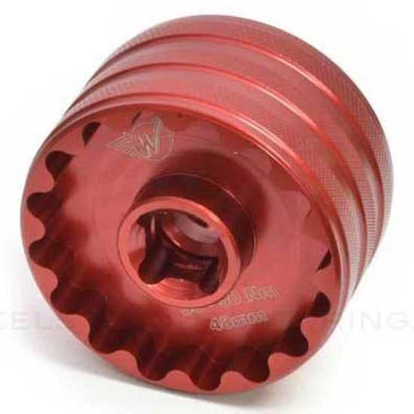 Wheels Manufacturing Double Sided Bottom Bracket Socket Röd