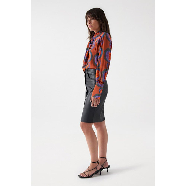 Salsa Jeans Nederdel 21006886 Regular Fit Sort 30 Kvinde