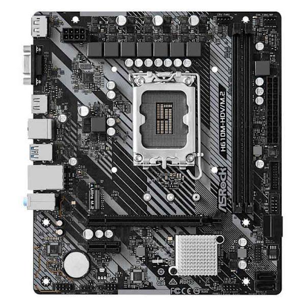 Asrock Bundkort H610m-hdv Sort