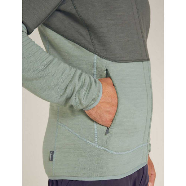 Icebreaker Merino 400 Realfleece Descender Sweatshirt Med Lynlås  M Mand