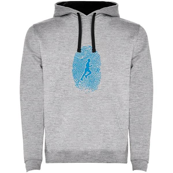 Kruskis Tvåfärgad Luvtröja Runner Fingerprint Grå 2XL Man