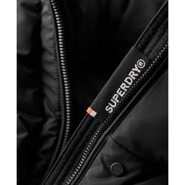 Superdry Maxi Longline Jakke Sort XS Kvinde