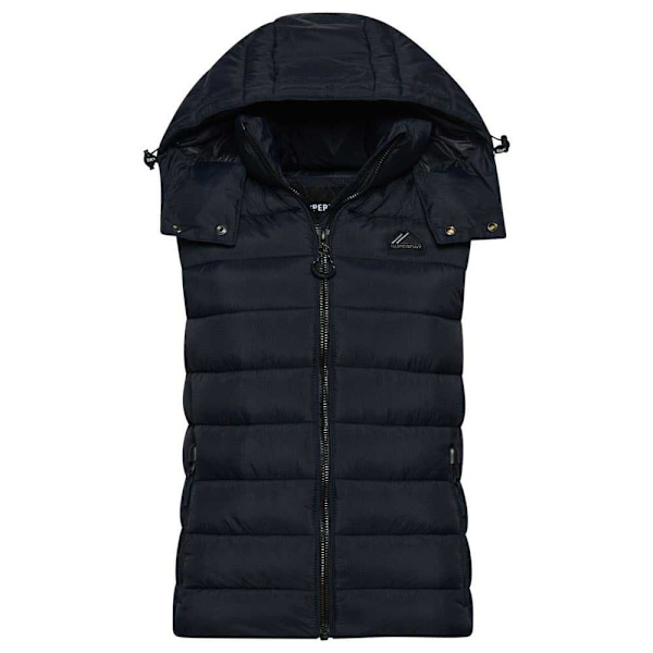 Superdry Väst Code Mtn Fuji Padded Blå 2XS Kvinna