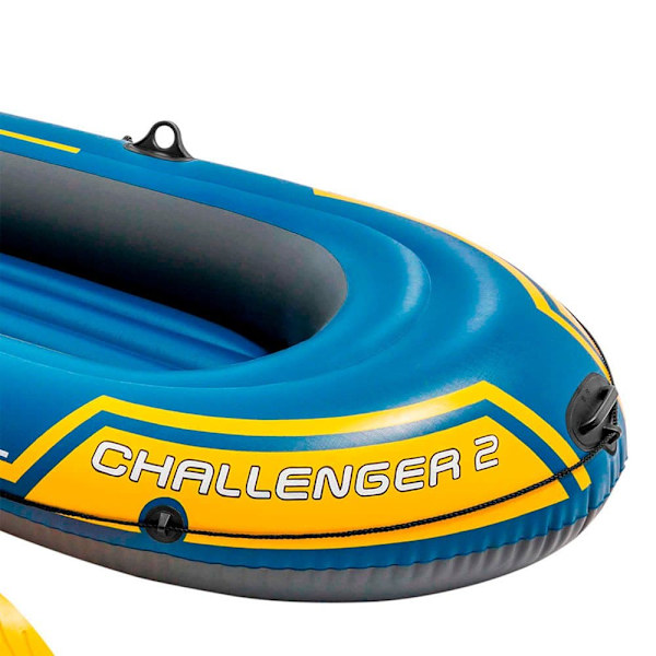 Intex Uppblåsbar Båt Challenger 2 Gul,Blå 1 Place