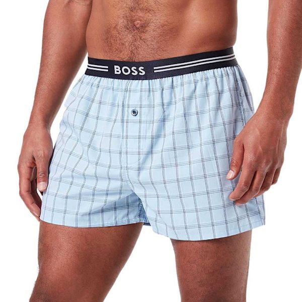 Boss Boxare Woven 10245450 3 Enheter Blå M Man