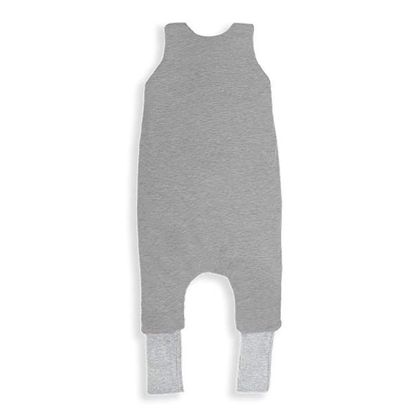 Sleepee Sovepose Med Fødder Jersey Bomuld Reversible Grå M