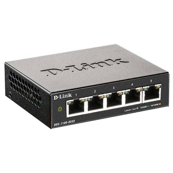 D-link 5 Port Gigabit Easy Smart Switch Svart